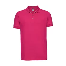 Férfi galléros póló  rövid ujjú Russell Europe Men's Stretch Polo Fuchsia   urespolo.hu