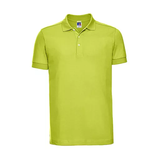 Férfi galléros póló  rövid ujjú Russell Europe Men's Stretch Polo Lime   urespolo.hu