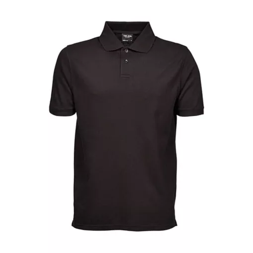 Férfi galléros póló  rövid ujjú Tee Jays Heavy Polo Piqué Fekete   urespolo.hu