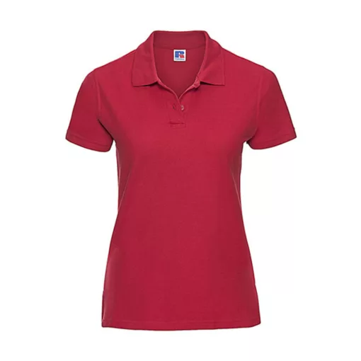 Női galléros póló  rövid ujjú Russell Europe Better Polo Ladies'   Piros   urespolo.hu