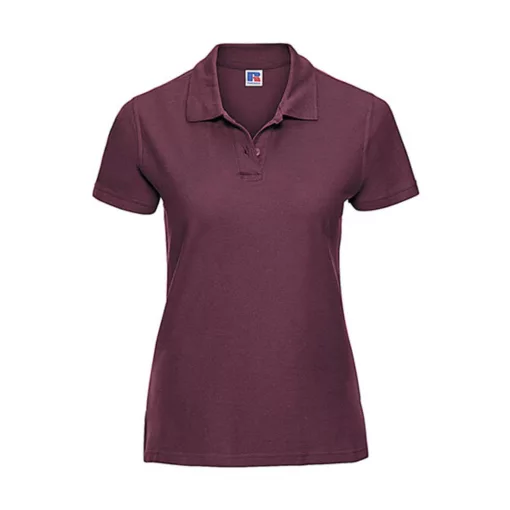 Női galléros póló  rövid ujjú Russell Europe Better Polo Ladies'   Burgundi vörös   urespolo.hu