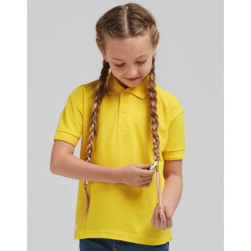 Gyerek rövid ujjú galléros póló SG Kids' Poly Cotton Polo 140 (9-10/XL), Fekete
