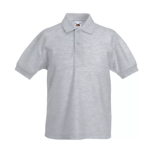 Gyerek Galléros póló  Rövid ujjú Fruit of the Loom 65/35 Polo Kids   Fehér   urespolo.hu