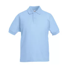 Gyerek Galléros póló  Rövid ujjú Fruit of the Loom 65/35 Polo Kids   Fehér   urespolo.hu