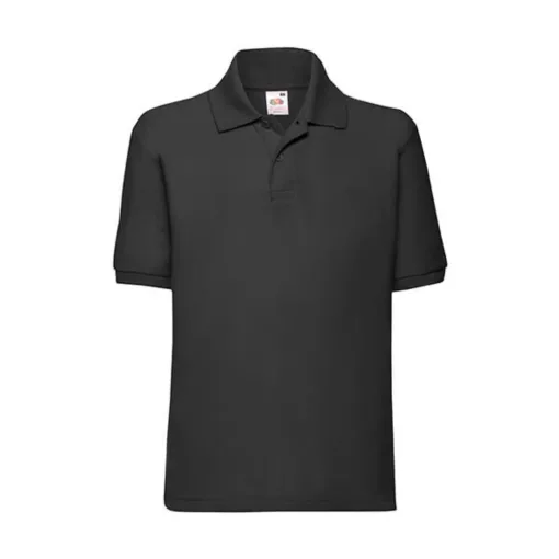 Gyerek Galléros póló  Rövid ujjú Fruit of the Loom 65/35 Polo Kids   Fekete   urespolo.hu