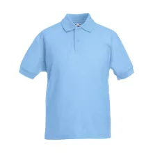 Gyerek Galléros póló  Rövid ujjú Fruit of the Loom 65/35 Polo Kids   Ég kék   urespolo.hu