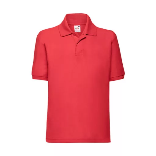 Gyerek Galléros póló  Rövid ujjú Fruit of the Loom 65/35 Polo Kids   Piros   urespolo.hu