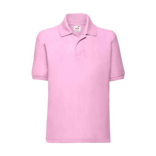 Gyerek Galléros póló  Rövid ujjú Fruit of the Loom 65/35 Polo Kids   Világos rózsaszín (pink)
