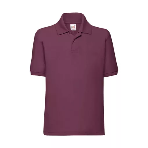 Gyerek Galléros póló  Rövid ujjú Fruit of the Loom 65/35 Polo Kids   Burgundi vörös   urespolo.