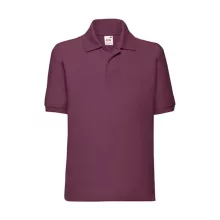 Gyerek Galléros póló  Rövid ujjú Fruit of the Loom 65/35 Polo Kids   Burgundi vörös   urespolo.