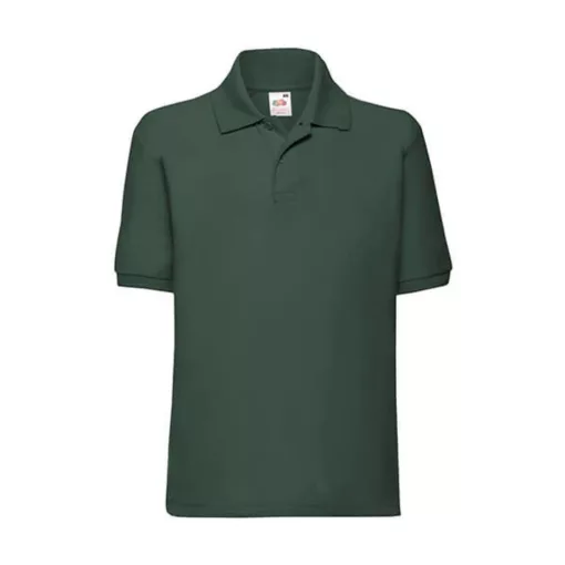 Gyerek Galléros póló  Rövid ujjú Fruit of the Loom 65/35 Polo Kids   Sötétzöld   urespolo.hu