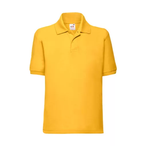 Gyerek Galléros póló  Rövid ujjú Fruit of the Loom 65/35 Polo Kids   Napraforgó sárga   urespol