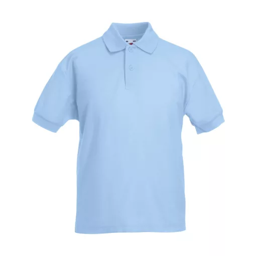 Gyerek Galléros póló  Rövid ujjú Fruit of the Loom 65/35 Polo Kids   Napraforgó sárga   urespol
