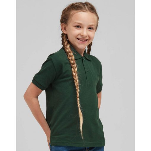 Gyerek rövid ujjú galléros póló SG Kids' Cotton Polo 140 (9-10/XL), Fekete