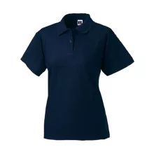 Női galléros póló  rövid ujjú Russell Europe Ladies\' Polo Poly-Cotton Blend   Fekete   urespolo