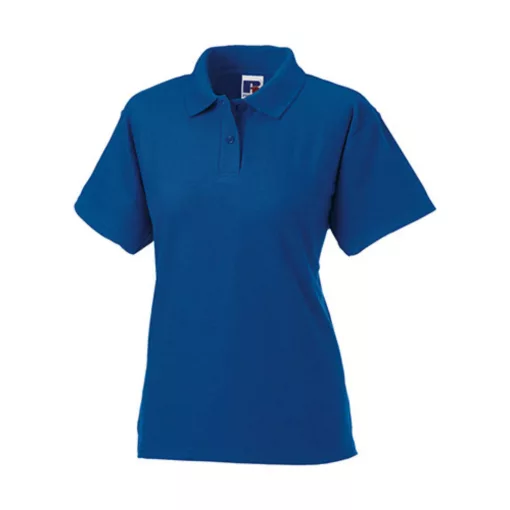 Női galléros póló  rövid ujjú Russell Europe Ladies\' Polo Poly-Cotton Blend   Fekete   urespolo