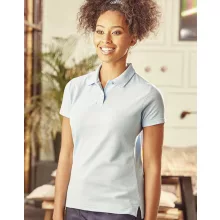 Női galléros póló  rövid ujjú Russell Europe Ladies\' Polo Poly-Cotton Blend   Fekete   urespolo