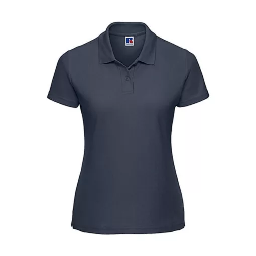 Női galléros póló  rövid ujjú Russell Europe Ladies' Polo Poly-Cotton Blend   Sötétkék (navy)