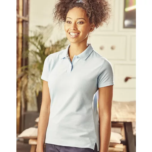 Női galléros póló  rövid ujjú Russell Europe Ladies\' Polo Poly-Cotton Blend   Sötétkék (navy)