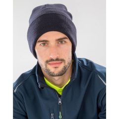   Férfi téli sapka Result Recycled Woolly Ski Hat Egy méret, Sötétkék (navy)