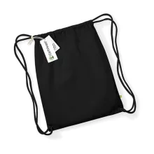 Tornazsák tornatáska  Hátizsák Westford Mill EarthAware Organic Gymsac   Fekete/fekete   uresp