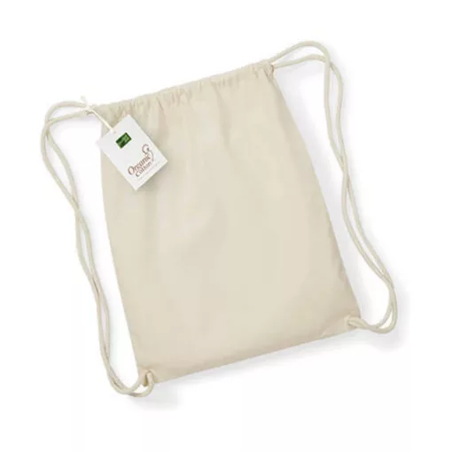 Tornazsák tornatáska  Hátizsák Westford Mill EarthAware Organic Gymsac   Fekete/fekete   uresp