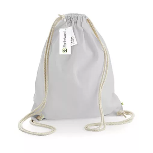 Tornazsák tornatáska  Hátizsák Westford Mill EarthAware Organic Gymsac   Fekete/fekete   uresp