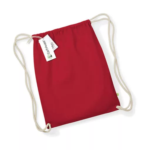 Tornazsák tornatáska  Hátizsák Westford Mill EarthAware Organic Gymsac   Piros   urespolo.hu