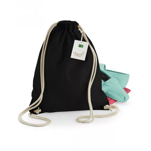 Uniszex organikus speciális táska Westford Mill EarthAware™ Organic Gymsac Egy méret, Sage Green
