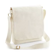 Válltáska   Westford Mill FairTrade Cotton Canvas Midi Messenger   Fekete   urespolo.hu
