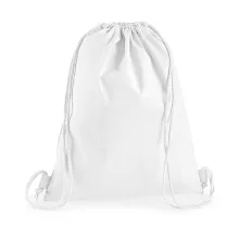 Tornazsák tornatáska  Hátizsák Westford Mill Premium Cotton Gymsac   Fehér   urespolo.hu