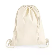 Tornazsák tornatáska  Hátizsák Westford Mill Premium Cotton Gymsac   Fehér   urespolo.hu