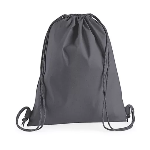 Tornazsák tornatáska  Hátizsák Westford Mill Premium Cotton Gymsac   Grafitszürke   urespolo.hu