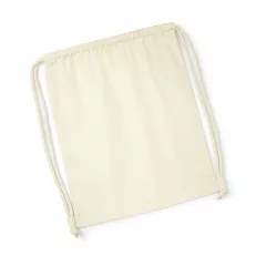 Uniszex organikus speciális táska Westford Mill Organic Premium Cotton Gymsac Egy méret, Naturál