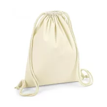 Uniszex organikus speciális táska Westford Mill Organic Premium Cotton Gymsac Egy méret, Grafits