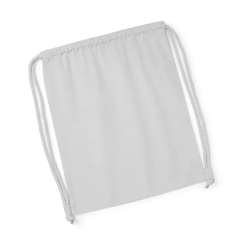 Uniszex organikus speciális táska Westford Mill Organic Premium Cotton Gymsac Egy méret, Világos