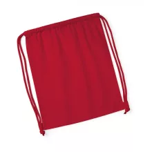 Uniszex organikus speciális táska Westford Mill Organic Premium Cotton Gymsac Egy méret, Piros