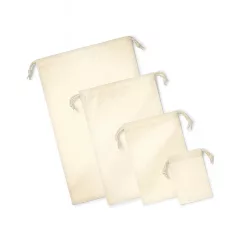 Uniszex organikus speciális táska Westford Mill Organic Premium Cotton Stuff Bag S, Naturál
