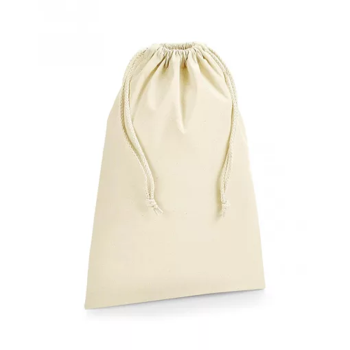 Uniszex organikus speciális táska Westford Mill Organic Premium Cotton Stuff Bag S, Naturál