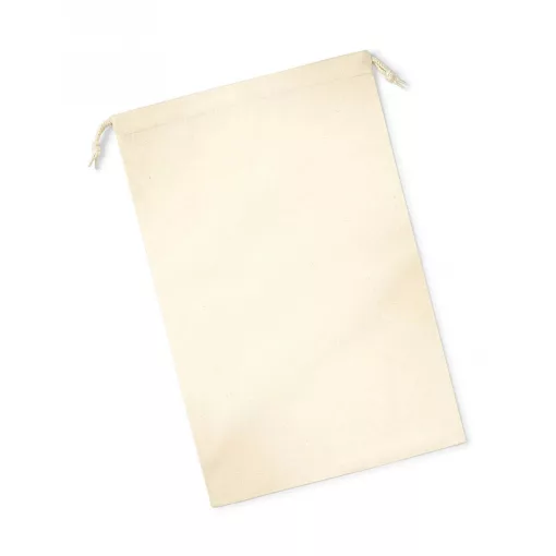 Uniszex organikus speciális táska Westford Mill Organic Premium Cotton Stuff Bag M, Naturál