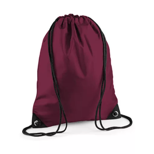 Tornazsák tornatáska  Hátizsák Bag Base Premium Gymsac   Burgundi vörös   urespolo.hu