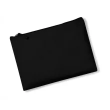 Uniszex organikus táska Westford Mill EarthAware™ Organic Accessory Pouch S, Fekete