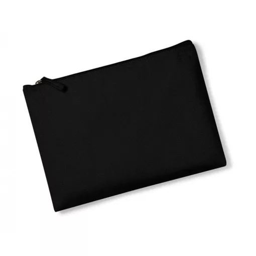 Uniszex organikus táska Westford Mill EarthAware™ Organic Accessory Pouch L, Fekete
