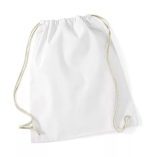 Tornazsák tornatáska  Hátizsák Westford Mill Cotton Gymsac   Fehér   urespolo.hu
