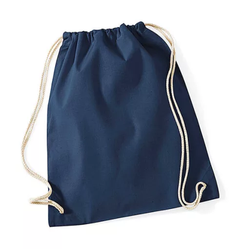 Tornazsák tornatáska  Hátizsák Westford Mill Cotton Gymsac   Sötétkék (navy)   urespolo.hu
