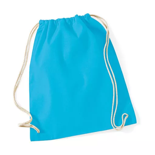 Tornazsák tornatáska  Hátizsák Westford Mill Cotton Gymsac   Surf Kék   urespolo.hu