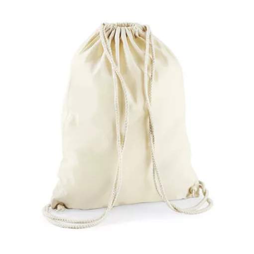 Tornazsák tornatáska  Hátizsák Westford Mill Cotton Gymsac   Lavender/Fehér   urespolo.hu