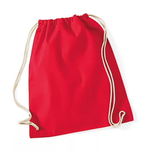 Tornazsák tornatáska  Hátizsák Westford Mill Cotton Gymsac   Piros   urespolo.hu