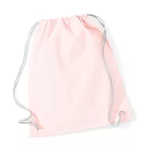 Tornazsák tornatáska  Hátizsák Westford Mill Cotton Gymsac   Pasztel Rózsaszín/Fehér   urespolo