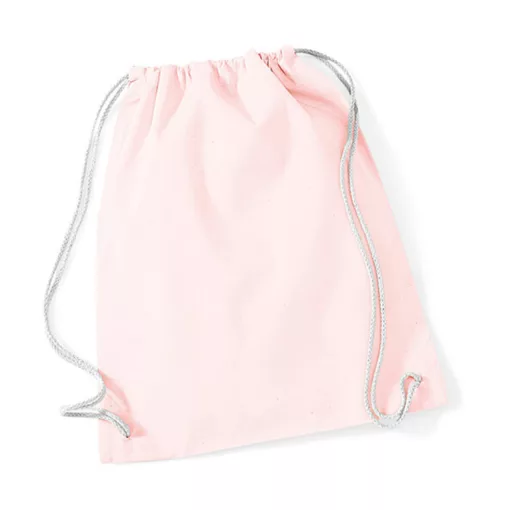 Tornazsák tornatáska  Hátizsák Westford Mill Cotton Gymsac   Pasztel Rózsaszín/Fehér   urespolo